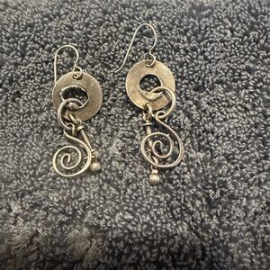 Elegant Silver Swirl Earrings
